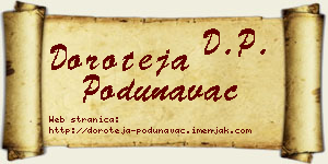 Doroteja Podunavac vizit kartica